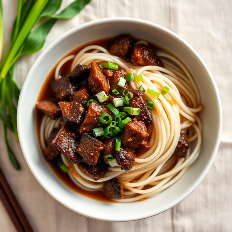 Beef & Black Bean Rice Noodles